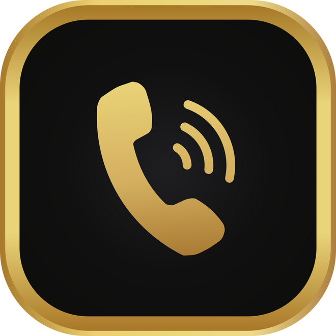 Gold Phone Icon