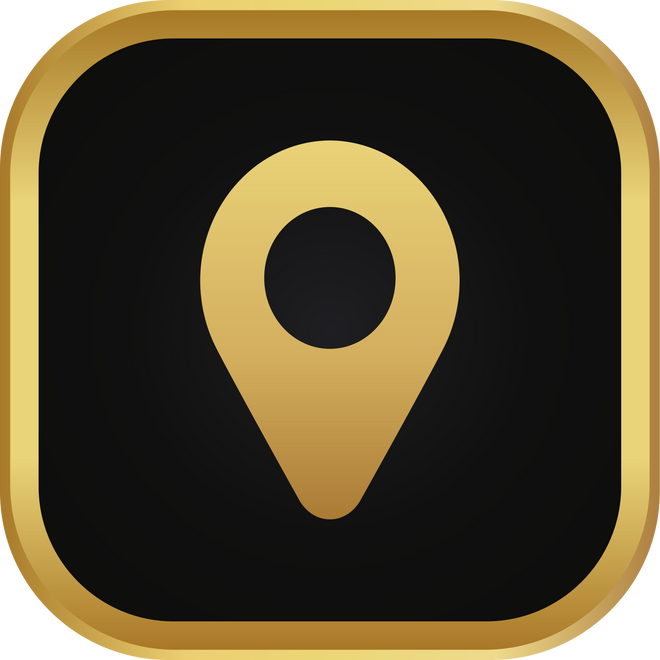 Gold Location Pin Icon