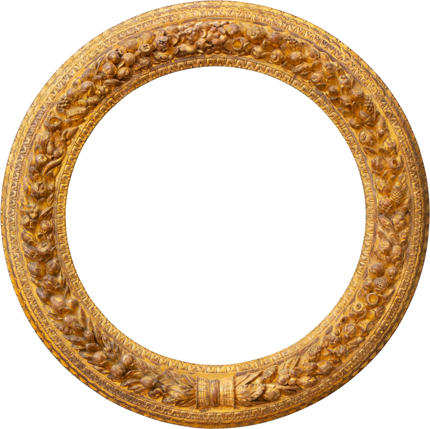 Round Gilded Frame Illustration